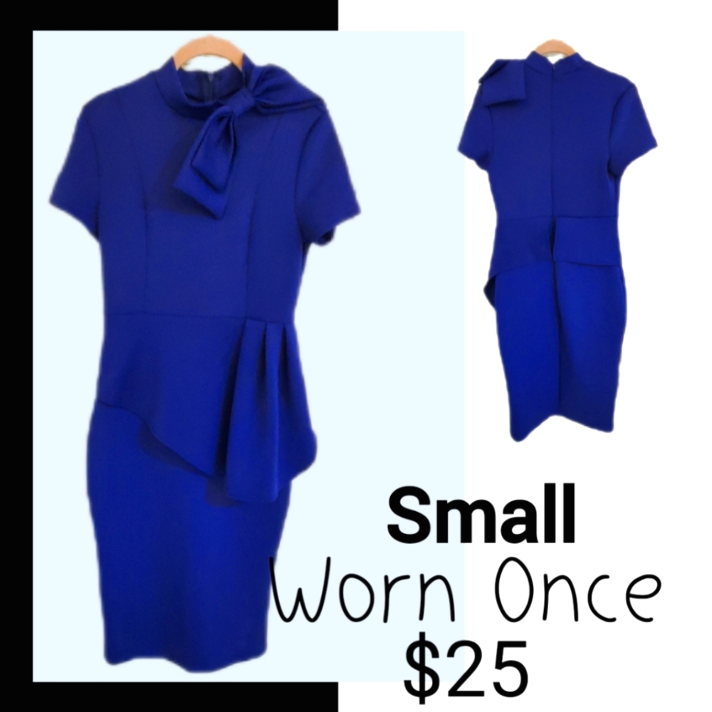 Structured Blue Dress